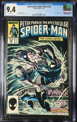 SPECTACULAR SPIDER-MAN #132 *Vermin appearance 9.4 CGC *like cbcs