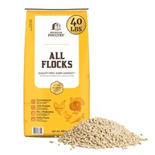 Premium Poultry All Flocks Feed Pellets, 18 Protein for Mixed Flocks, 40 Pounds