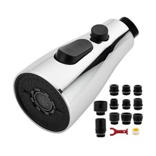 Kitchen Faucet Head Replacement,3 Modes Pull Down Spray Head With 11 Adapters...