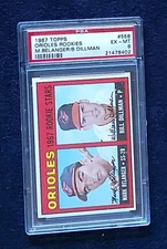 1967 Topps ORIOLES ROOKIES #558, PSA 6 EX-MT, Belanger/Dillman