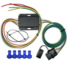 Non-powered 3 To 2 Wire Tail Light Converter With 4 Way Flat Trailer Connector Non-powered 3 To 2 Wire Tail Light Converter With 4 Way Flat Trailer Connector