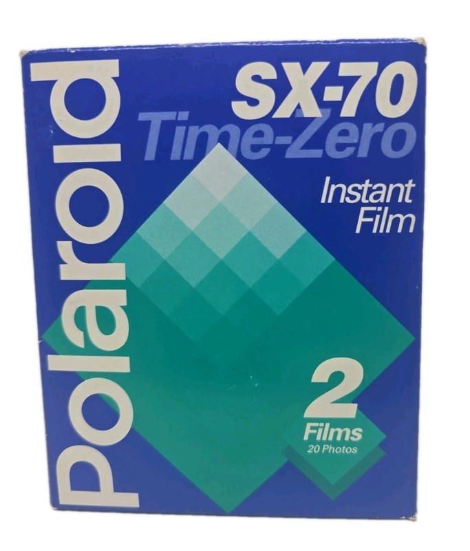 Polaroid SX-70 Time-Zero Instant Film 20 Photos 2 Pack Expired 01/98 SEALED BOX