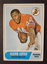 1968 Topps Floyd Little #173 Rookie Card CGA app scan 2.5 (crease). rookie card picture