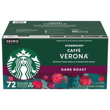 Starbucks Coffee Caffe Verona Dark Roast K-Cup Pod, 72 Count