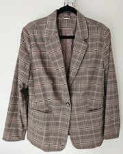 Lascana * Damen Blazer Jacke Kariert  Blazerjacke Beige/Rosa Gr. 42 * Wie Neu