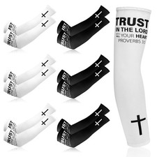 6 Pairs UV Cooling Arm Sleeves Sun Protection Men Women Arm Sleeves Oversleev...