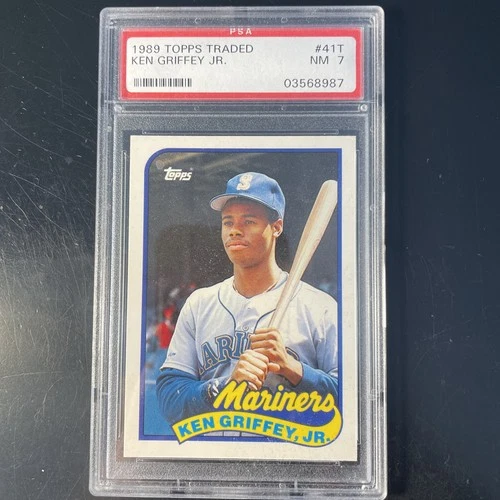 1989 TOPPS TRADED BASEBALL KEN GRIFFEY JR. # 41T * PSA 7  - Near Mint