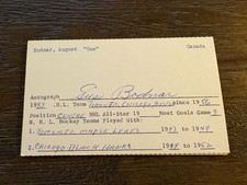 Gus Bodnar Toronto Maple Leafs signed autographed Hockey 3x5 index card