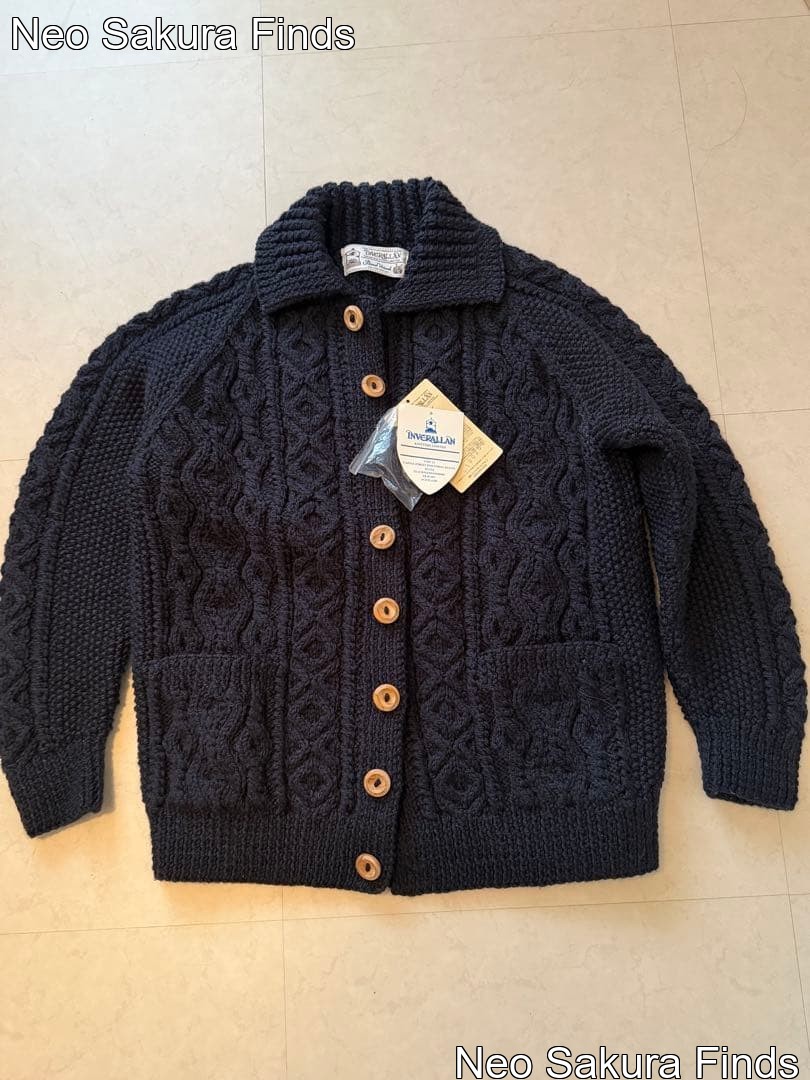 INVERALLAN 3A Size 42 Scottish Made Charcoal Gray Sweater