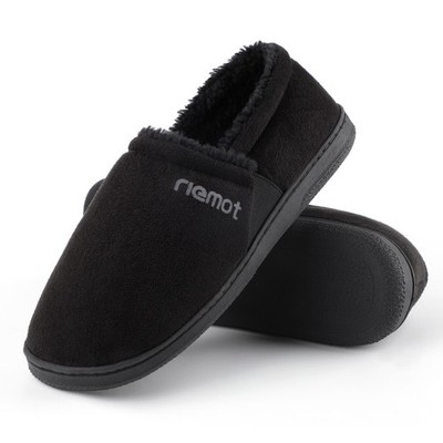 riemot Mens Moccasin Slippers Winter Soft Memory Foam House Shoes Warm Slip on