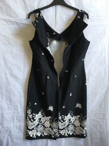 M&Co black white floral pencil dress size 16 (SMALL POSS MORE 14 SEE DESC) - Picture 5 of 11