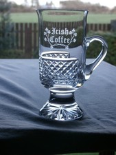 Galway  Cut Crystal   Irish Coffee Glass  - Ex Cond
