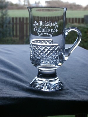 Galway geschliffenes Kristall irisches Kaffeeglas - exzellenter Zustand