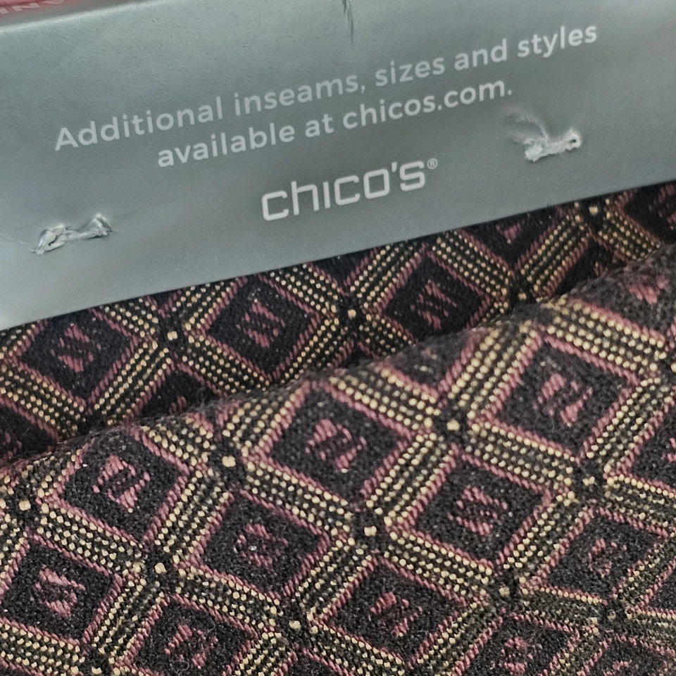 Pantalones al tobillo Chico's So Slimming 360 Brigitte pierna ajustada nuevos con etiquetas para mujer talla 10R marrón  Foto 3 de 4