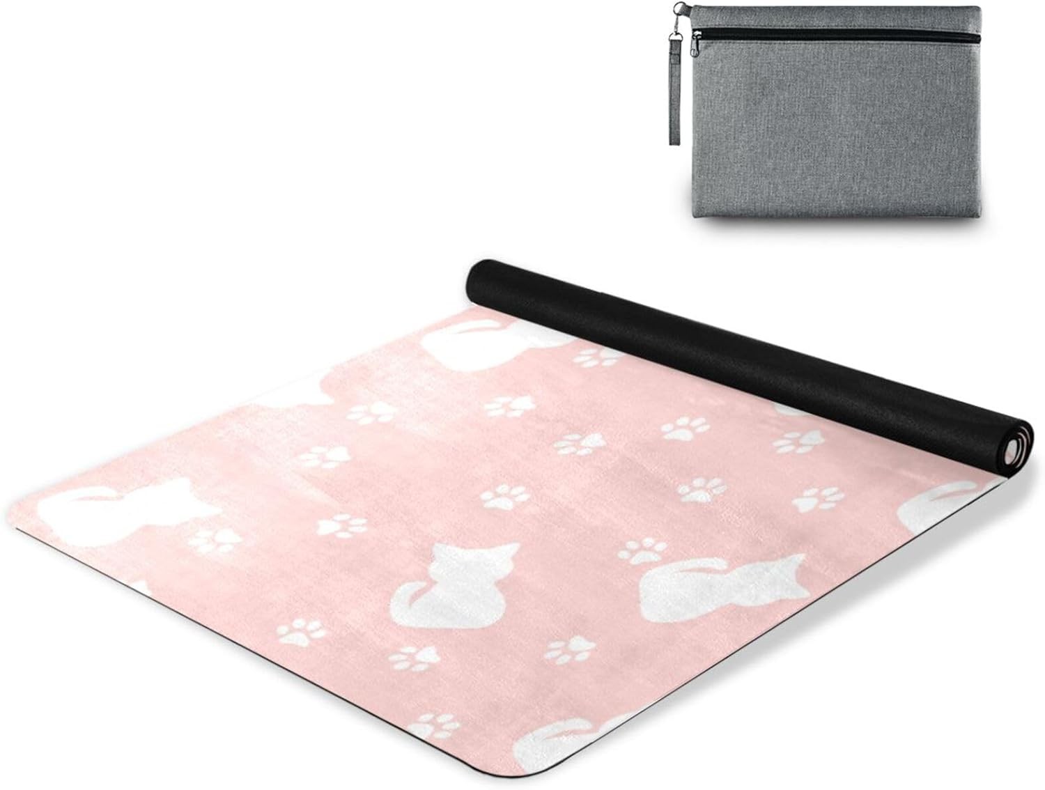 Cute Chubby Frog Non-Slip Yoga Mat 71x26 Inch Folding Travel Exercise Mat