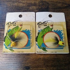 2 Vintage  Bett’s Fishing Flys Lure Size 10 - Brand New Old Stock