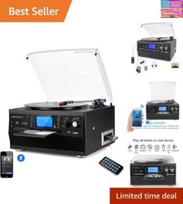 Bluetooth Record Player Turntable with Stereo Speaker, LP Vinyl to MP3 Conver...