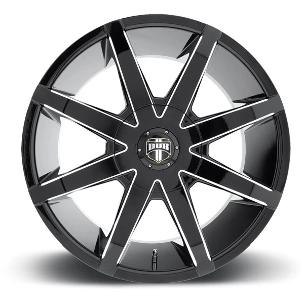 Dub S109 Push 20x8.5 5x4.5"/5x5" +30mm Black/Milled Wheel Rim 20" Inch Foto 4 de 4