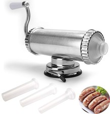 2 LBS Sausage Stuffer - Horizontal Kitchen Stuffing Maker Stainless Steel Mea