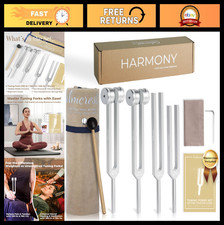 Healing Tuning Forks Set 128Hz, 136.1Hz, 256Hz, 384Hz - Sound Therapy Tools, M