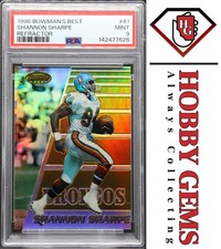 SHANNON SHARPE PSA 9 1996 Bowman's Best Refractor #81