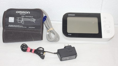 #ad CLEAN TESTED Omron BP7350 Upper Arm Blood Pressure Monitor Bluetooth w AC adap $24.95