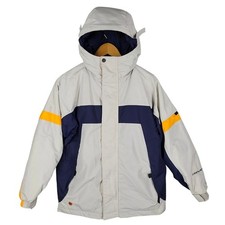 COLUMBIA BOY'S GRAY NAVY CONVERT WINTER INSULATED JACKET SIZE 14/16 HOODED