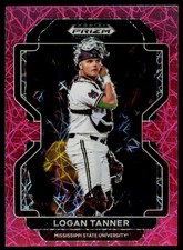 2022 Panini Prizm Draft Picks Logan Tanner PDP55 Neon Pink Velocity