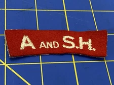 ARGYLL & SUTHERLAND HIGHLANDERS (A&SH) SHOULDER TITLE 