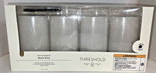 4 Pk 5" x 3" LED Flameless Black Wick Candle White With Remote -Threshold
