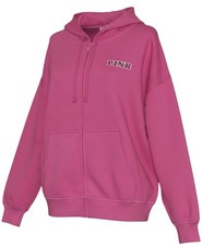 Victoria s Secret PINK NWT Full Zip Hoodie Womens Large Varsity P Back Pink