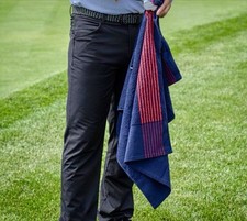 PING PLAYERS Golf Towel Navy  Red 44" L x 21" W Unfolded 100 Cotton NEW 