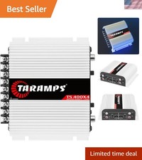 Compact 4-Channel Taramps TS 400x4 Amplifier - 400W RMS with Protection Features