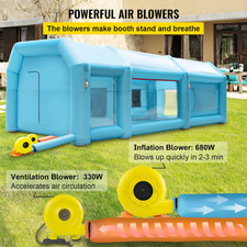 Cabina Di Verniciatura Gonfiabile Auto Tenda in Blu Esterne Da 6X3X2,5 M