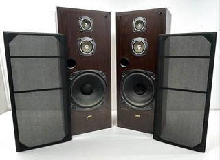 Vintage JVC SP 54WD Floor Standing Tower Speakers 140W 8 Ohm Pair Untested
