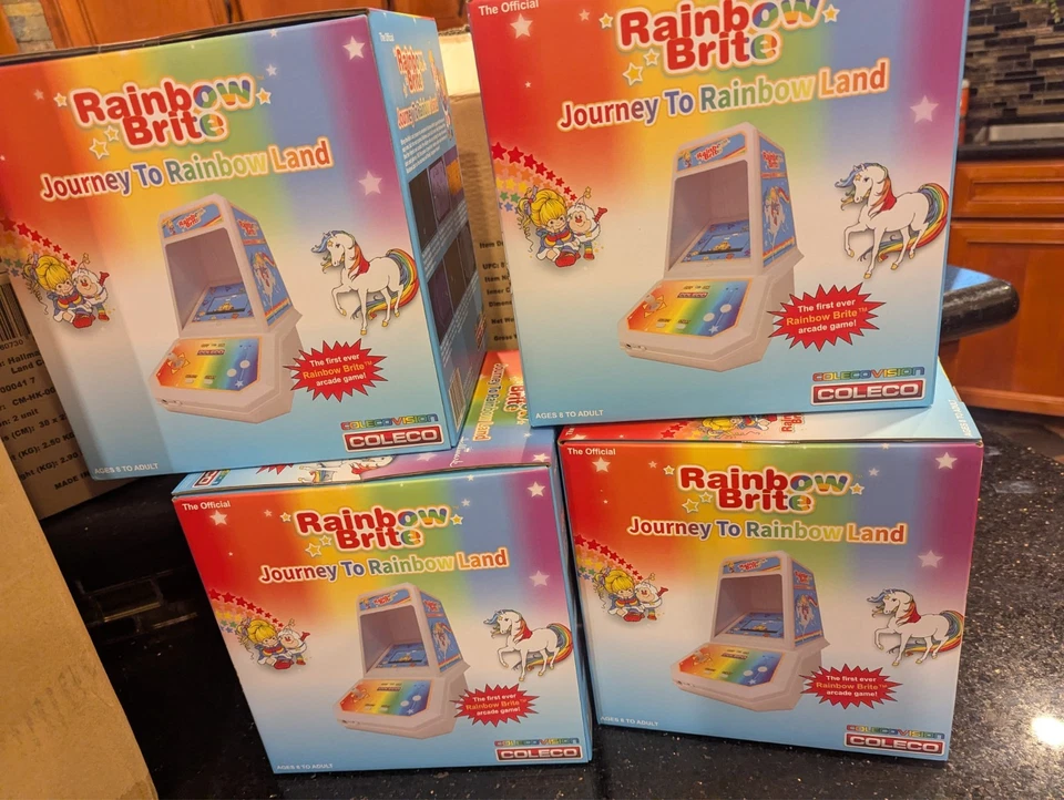 4X Consola de Videojuegos Arcade de Mesa Electrónica Portátil COLECO ARCO IRIS BRILLANTE Foto 2 de 2