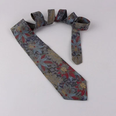 Vintage Dior Krawatte Seide Blumenmuster Frankreich 90er-2000er Jahre Originell - Bild 1 von 4