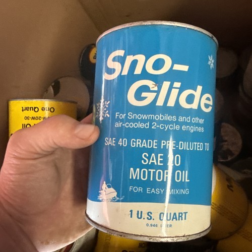 Selten! Vintage Humble Oil Son Glide 1 Quart Blech Motoröl Dose