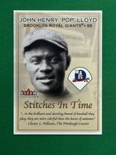 2001 Fleer Tradition Baseball Stitches in Time #23 ST John Henry Pop Lloyd