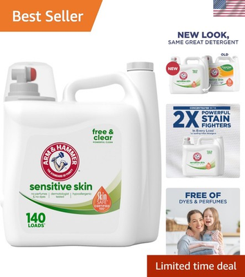 #ad 140 Loads of Sensitive Skin Safe Laundry Detergent – Dye amp; Chemical Free Formula $24.99