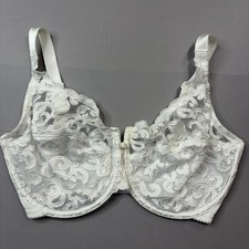 Wacoal Bra 32DDD Lace Unlined Arabesque Underwire Adjustable Strap White 85199