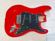 NEW LOADED STRAT BODY STRATOCASTER RED W/ BLACK PICKGUARD. FAST SHIPPING NICE!