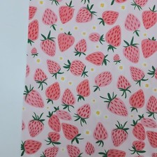 Sweet Strawberry Patterned 30s Fabric made in Korea by the Yard