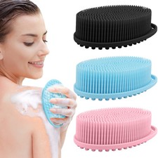 3 Pack Silicone Body Scrubber, Exfoliating Soft Loofah, Scrubber Fit for Sens...