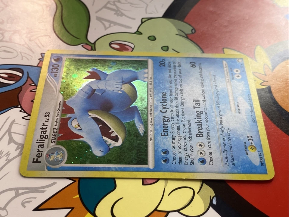 Feraligatr 8/123 Pokemon TCG Mysterious Treasures Rare Holo Foil Played NM/LP - Image 2 of 4