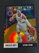 2019-20  NBA Hoops Premium Stock - Lights Camera Action Jayson Tatum #24 Orange