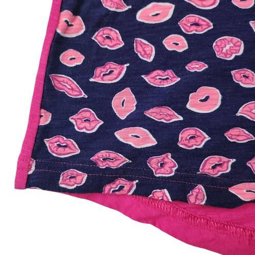 Canotta Lilly Pulitzer donna piccola baci rossetto rosa caldo blu navy grafica - Foto 7 di 13
