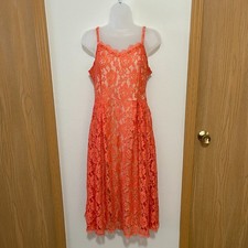 Apt. 9 Peach & nude floral lace midi dress