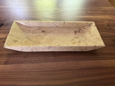 Creative Home 100% Marble Vanity Tray - Champagne Beige - Large 16 x 6 x 1.5