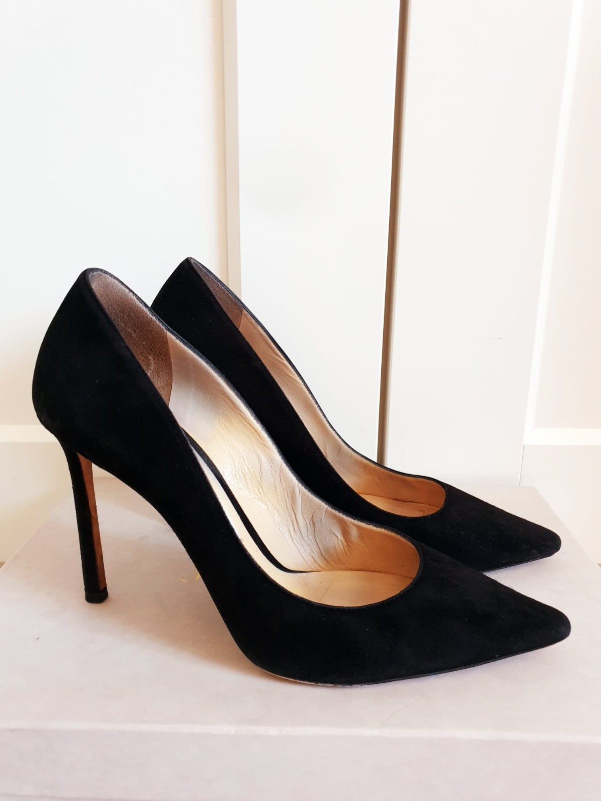Jimmy Choo Women's Romy 100 Black Suede Pointed Toe Court Heels UK 4 EU 37 £675